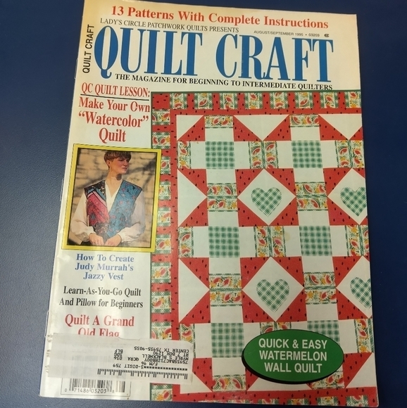 Vintage Quilt Craft Magazine August September 1995 Quilting Quilt Patterns - Picture 1 of 13